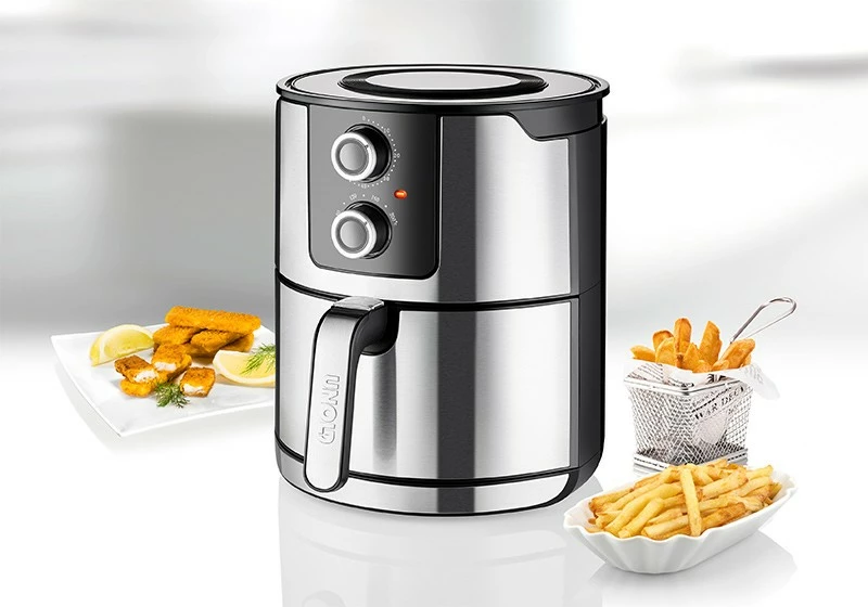 Friteza na vroči zrak, UNOLD 58655, 5 L, 1 kg, 80–200 °C, črna Friteza na vroči zrak, UNOLD 58655, 5 L, 1 kg, 80–200 °C, črna