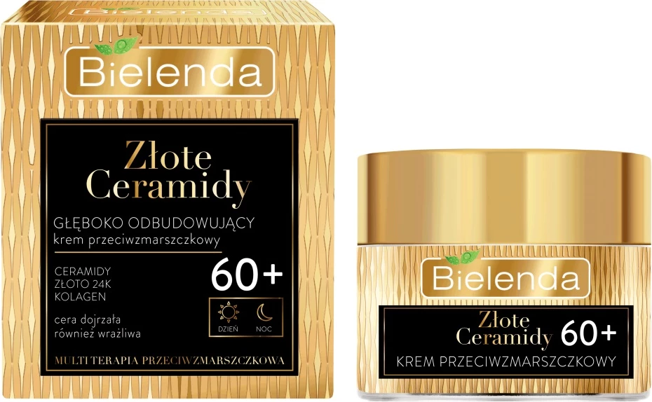 Krema proti gubam za obraz za ženske, Bielenda Golden Ceramides Deep Reconstruction, 50 ml