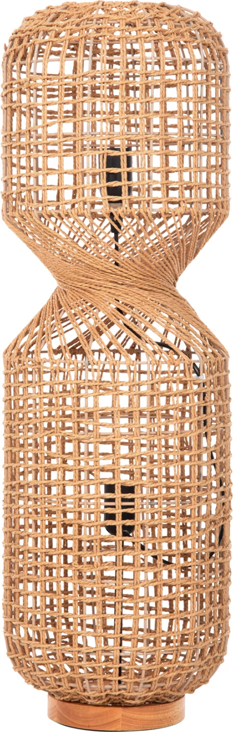 Samostoječa svetilka FH4359 kovinsko-papirnata vrv v rjavi barvi - 2 žarnici Φ25x78.5Hcm