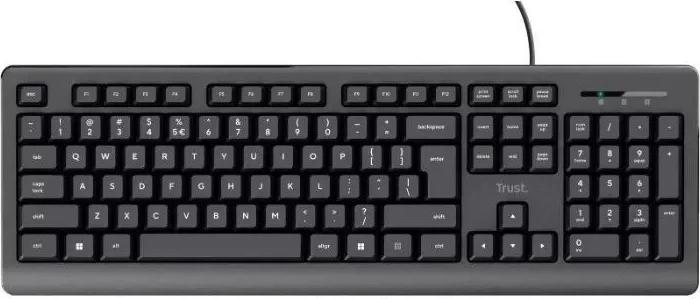 Uveljavljen USB QWERTY (US) Tastatura Trust Basics, črna
