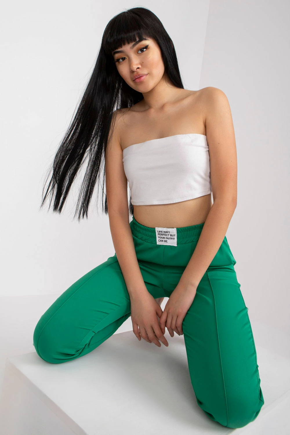 Hlače ženske Italy Moda 167008, zelene