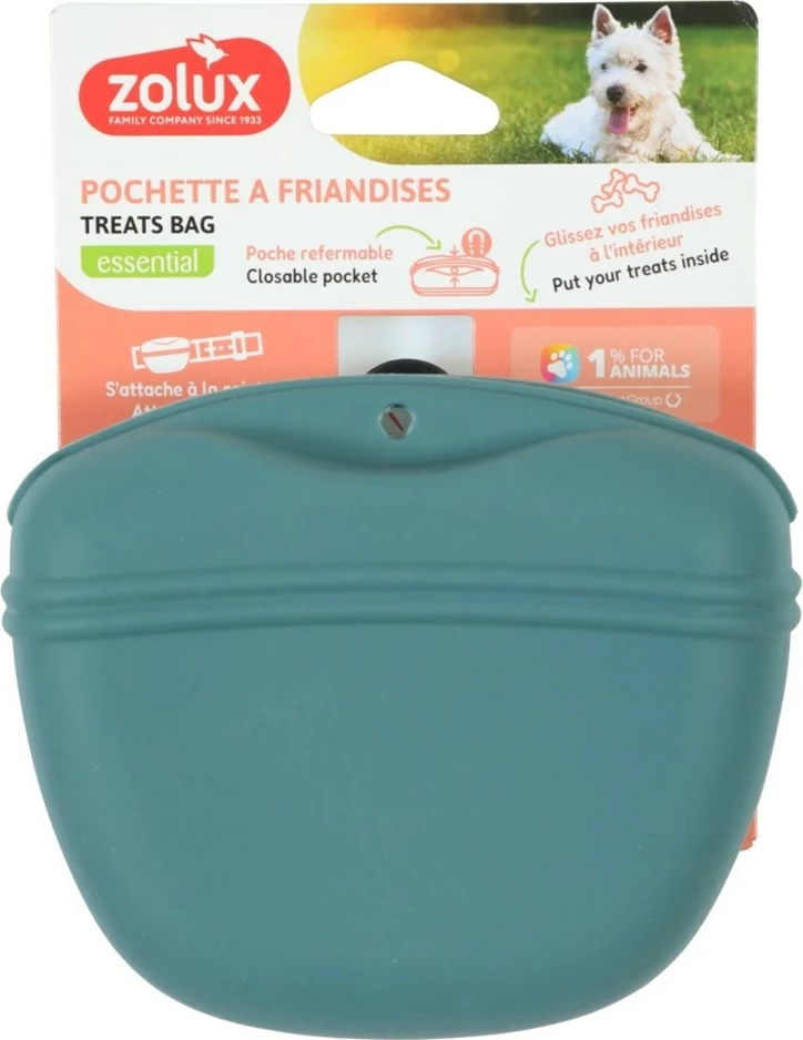 Torba za priboljške za psa, silikon, modra ZOLUX