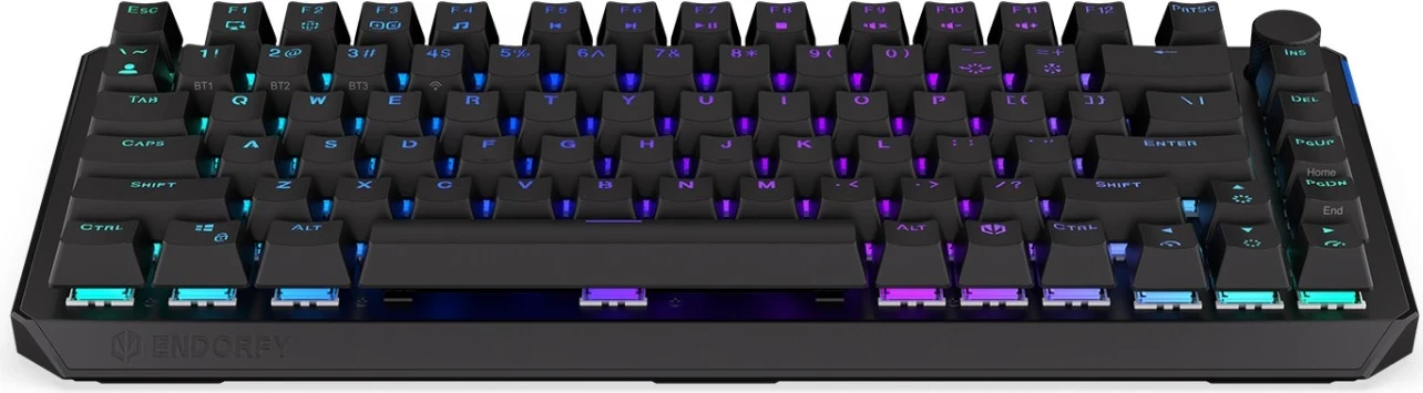 Brezžična igralna tipkovnica Endorfy Thock Red, USB-C, črna