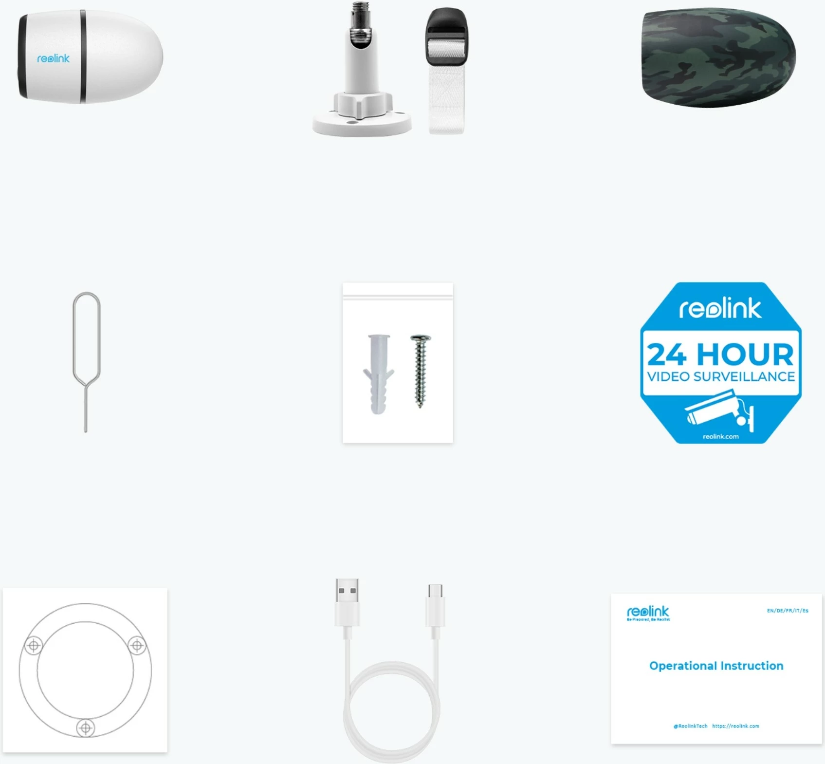 Varnostna kamera Reolink Go Series G330, IP, zunanja, brezžična, bela