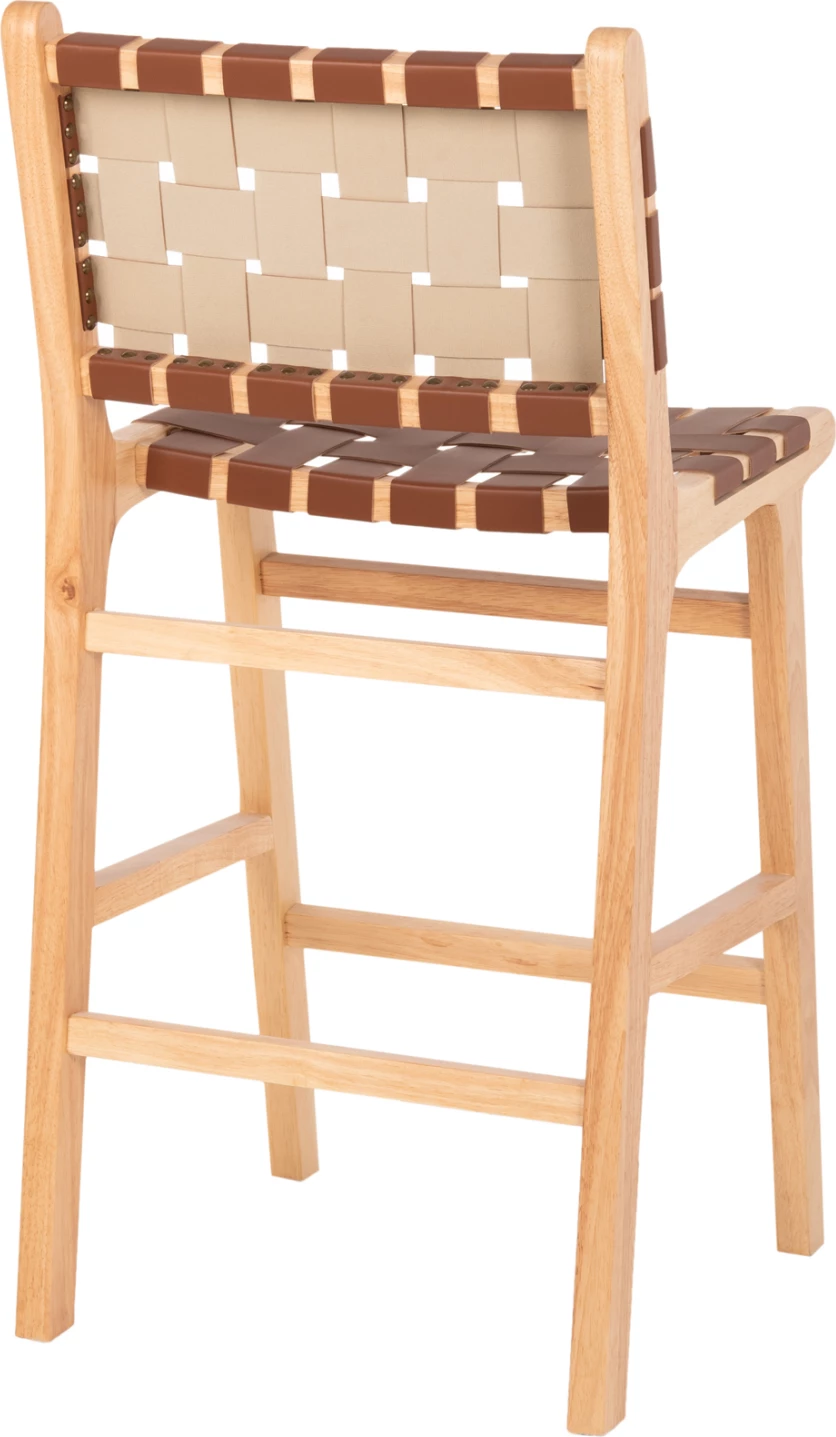 Barski stol FELIPE srednje višine FH9329.01 Toon les v naravni barvi-rjavi PU 45x47x94Hcm