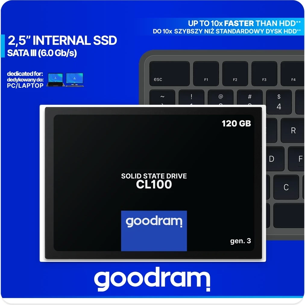 SSD disk Goodram CL100 Gen 3, 2,5", 120 GB