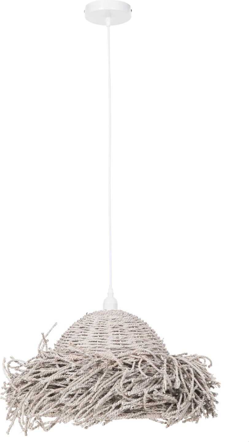 Stropna viseča svetilka FH4349 iz morske trave v beli barvi Φ50x25-135Hcm