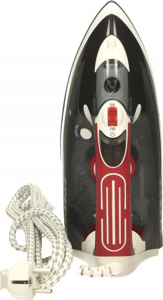 Parni likalnik, 2200 W, keramična plošča, črno/rdeč Lafe LAF02b