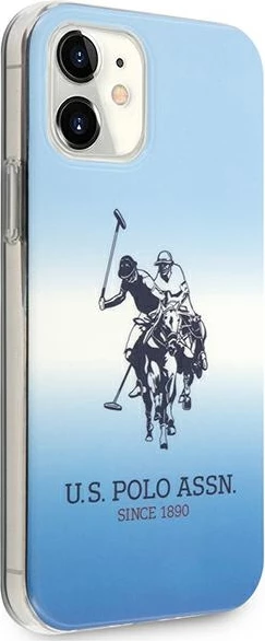 Ovitek, U.S. Polo Assn. USHCP12SPCDGBL za iPhone 12 mini 5,4", Gradient, modra