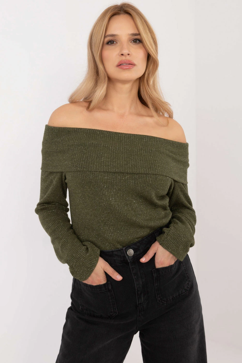 Pletenina Italy Moda 202748, zelena