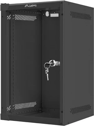 Stenski kabinet za montažo 10", 9U, 280x310, črn Lanberg