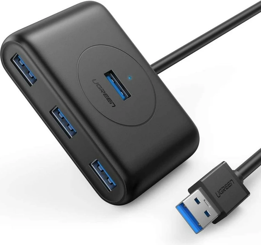 USB razdelilec 4-portni, Ugreen 20290, USB 3.2 Gen 1, 5000 Mbit/s, črn