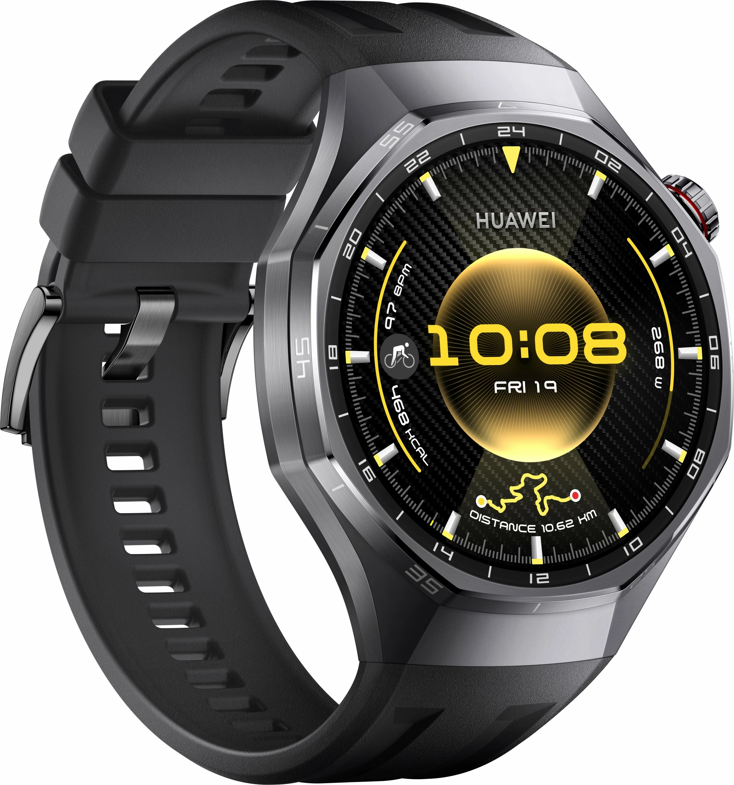 Pametna ura Huawei WATCH GT6 Pro 46mm Atum-B29F, črn pašček iz fluoroelastomera
