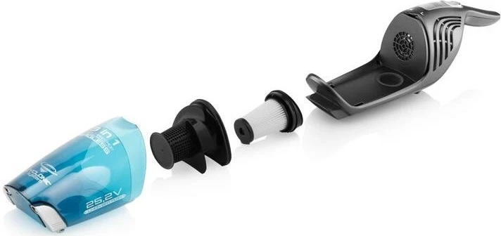 Vertikalni sesalnik z vlažnim brisanjem Moneto II Aqua+ 25,2 V, ETA, črn