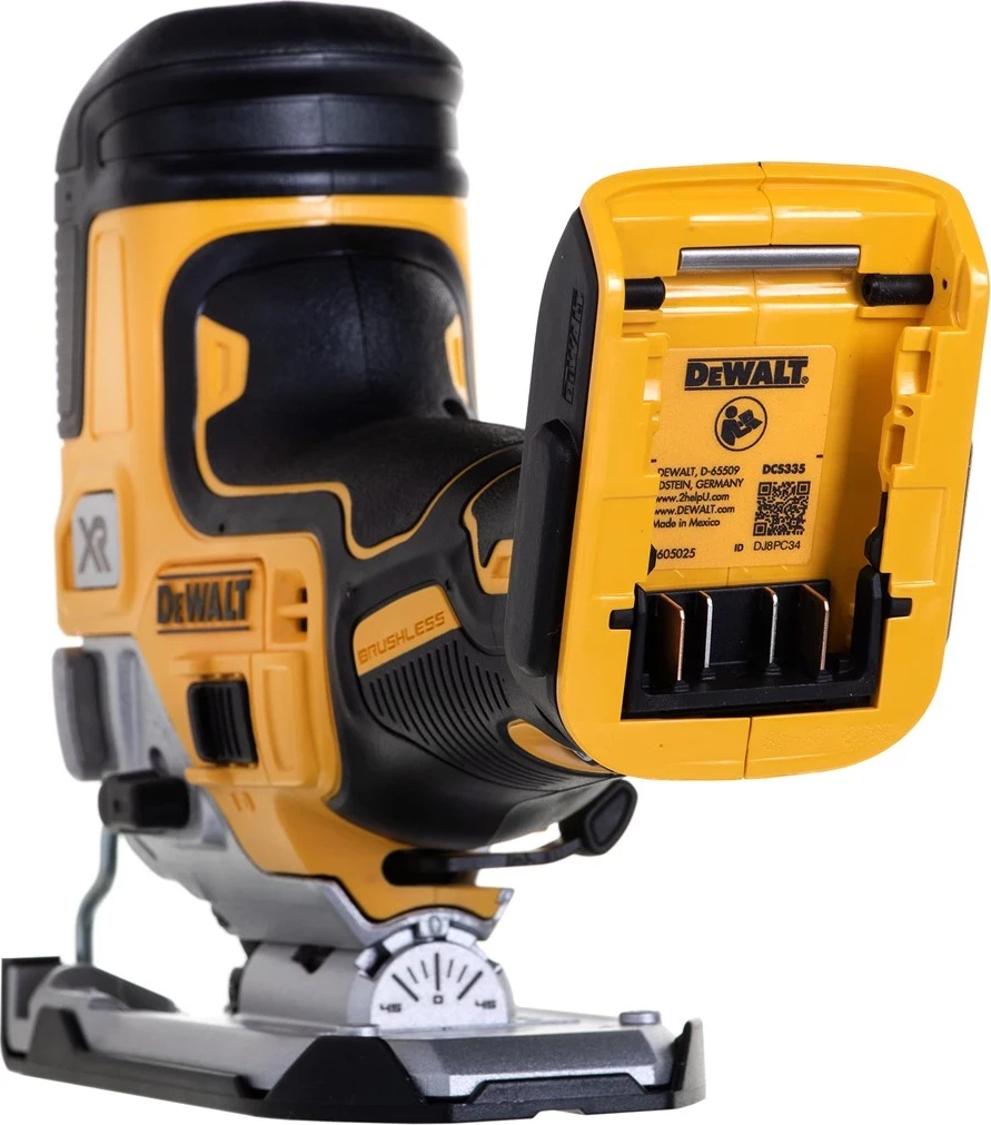 Brezžična žaga DeWalt DCS335N-XJ, rumena