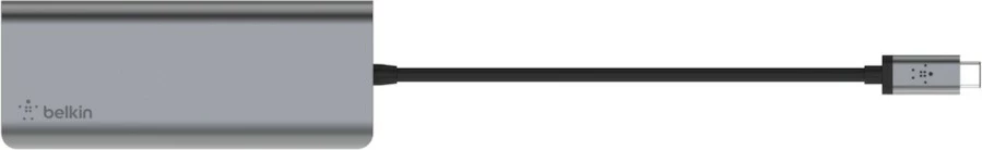 Večvratni adapter Belkin AVC008BTSGY, USB-C, 100W, HDMI, RJ-45, SD, 2x USB-A, 1x USB-C, črno/siv