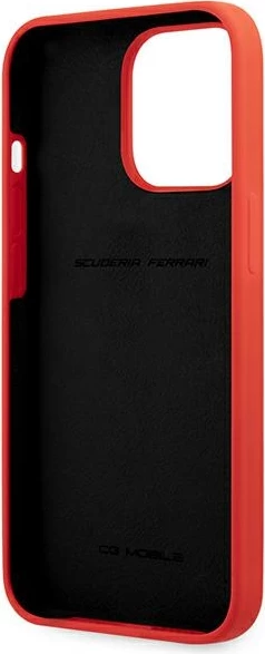 Zaščitna silikonska zaščita Ferrari FESSIHCP13XRE za iPhone 13 Pro Max 6,7", rdeča