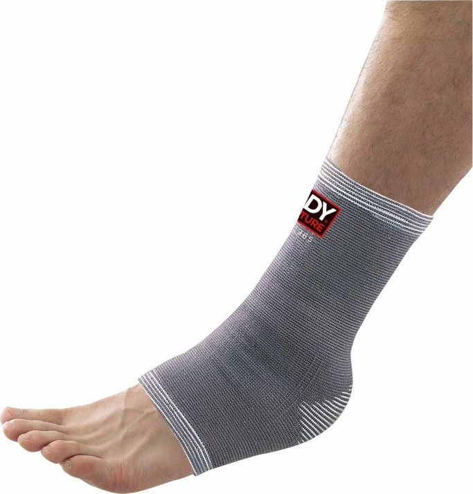 Opornica za gleženj z zategovalnim trakom Body Sculpture BNS 005XL, siva/srebrna