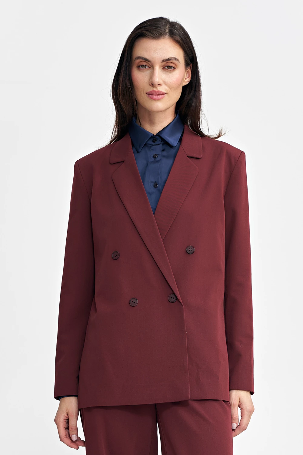 Oversize jakna za ženske Nife 202484, rdeča