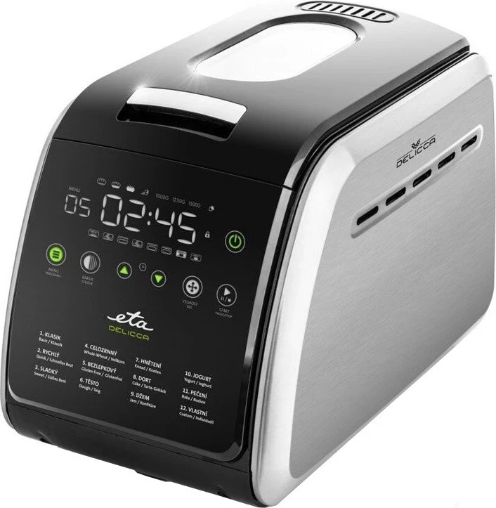 Stroj za kruh ETA Delicca II, črn/srebrn