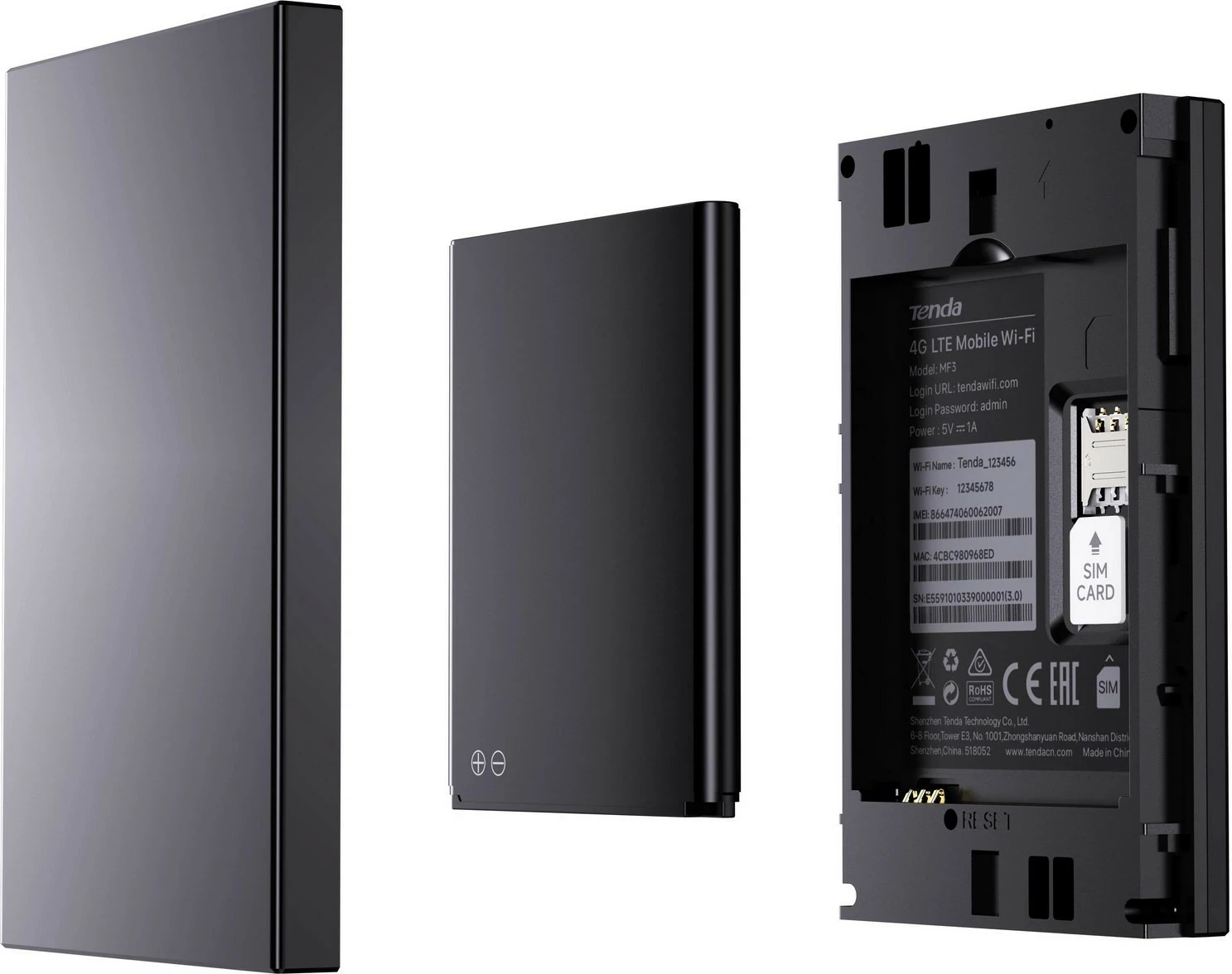 Mobilni usmerjevalnik Tenda 4G180 V4.0, Wi‑Fi 6, črn