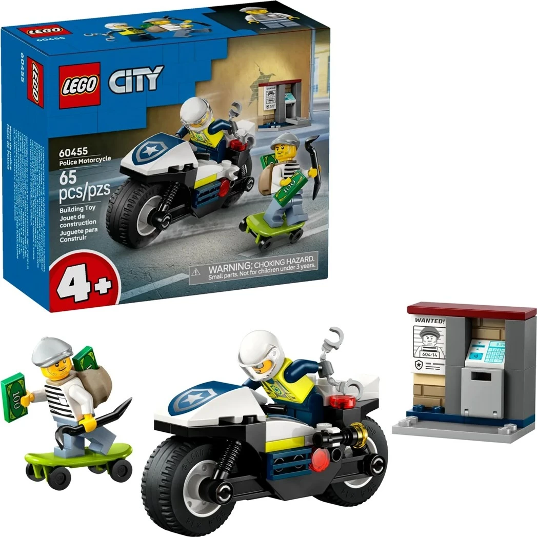 Set za sledenje z motorjem LEGO CITY 60455, 65 delov