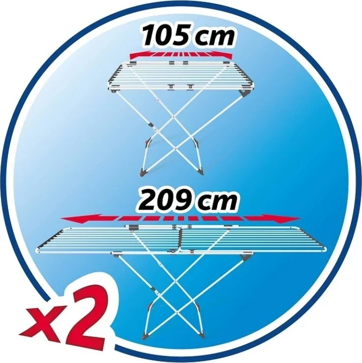 Sušilnik za perilo Vileda Doble, bel
