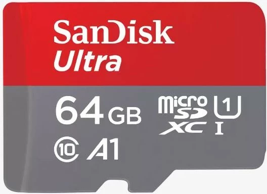 MicroSDXC kartica 64 GB SanDisk Ultra, Class 10, UHS-I, 140 MB/s, siva, rdeča MicroSDXC kartica 64 GB SanDisk Ultra, Class 10, UHS-I, 140 MB/s, siva, rdeča