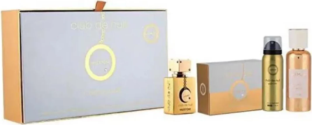 Komplet dišečih izdelkov, Armaf Club De Nuit Milestone: Eau de Parfum 130 g, sprej za lase 55 ml, milo 1 kos, sprej za telo 50 ml