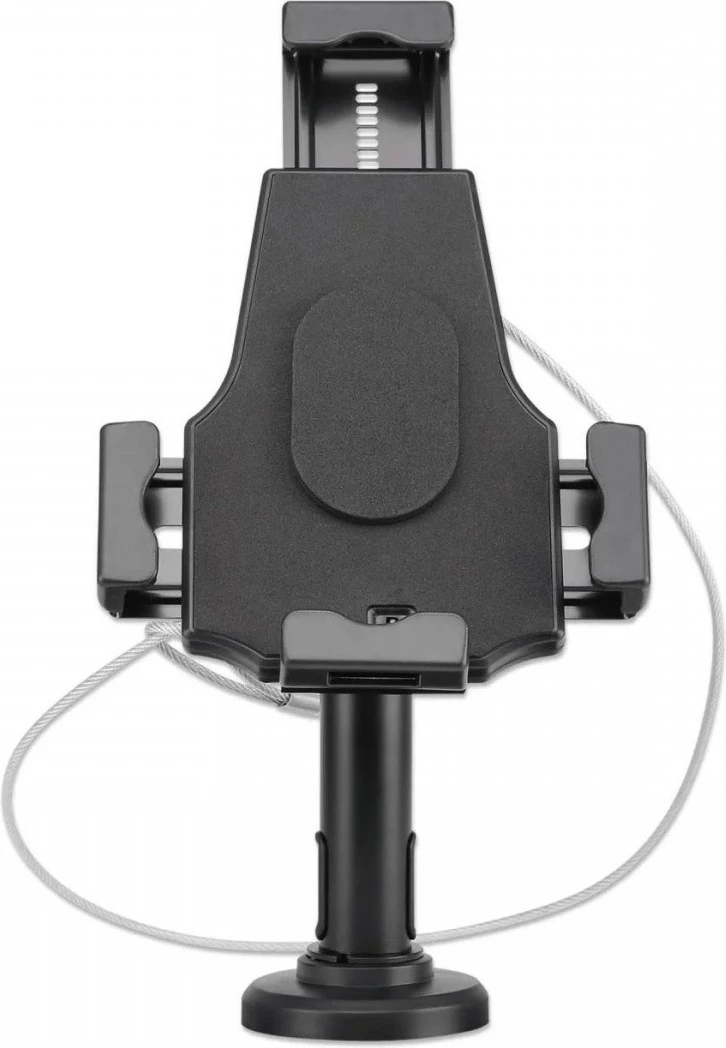 Stojalo za tablico 7,9–10,5 palca, z ključavnico in varnostno vrvico, namizno/stensko, črno Manhattan 462112