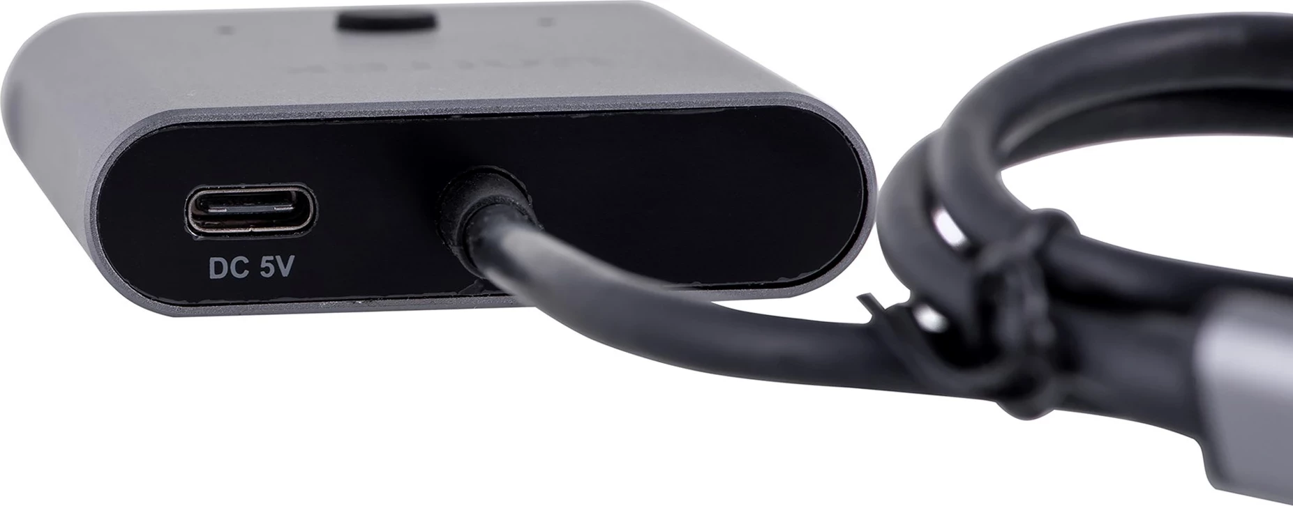 Dvosmerni USB-C preklopnik UNITEK 2 v 1, 4K, črn