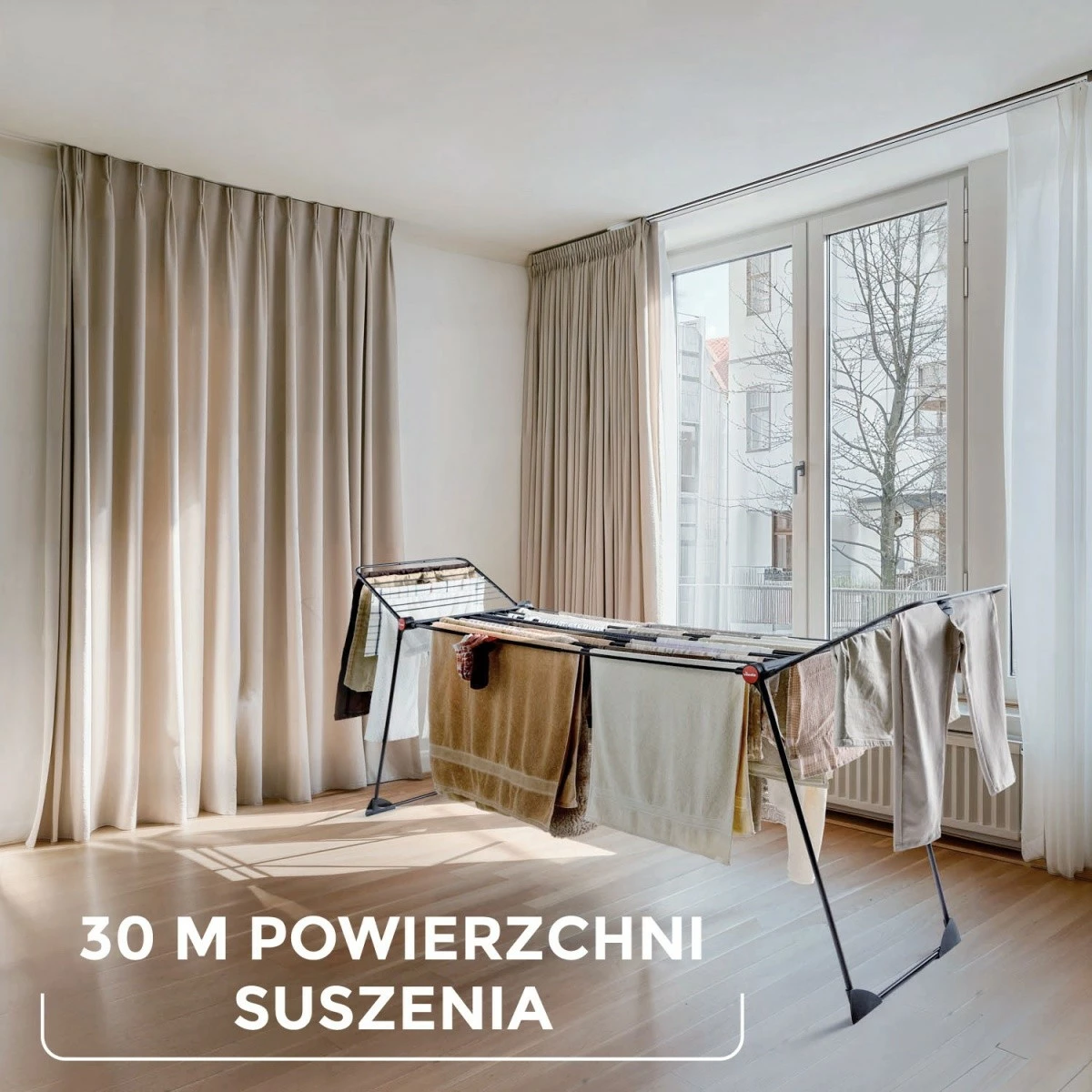 Sušilnik perila Vileda Infinity FLEX Ultimate, 30 m, črn