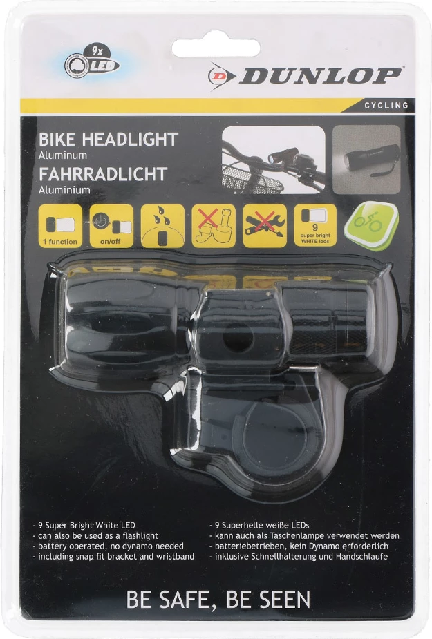 Kolesarska luč Dunlop, bela
