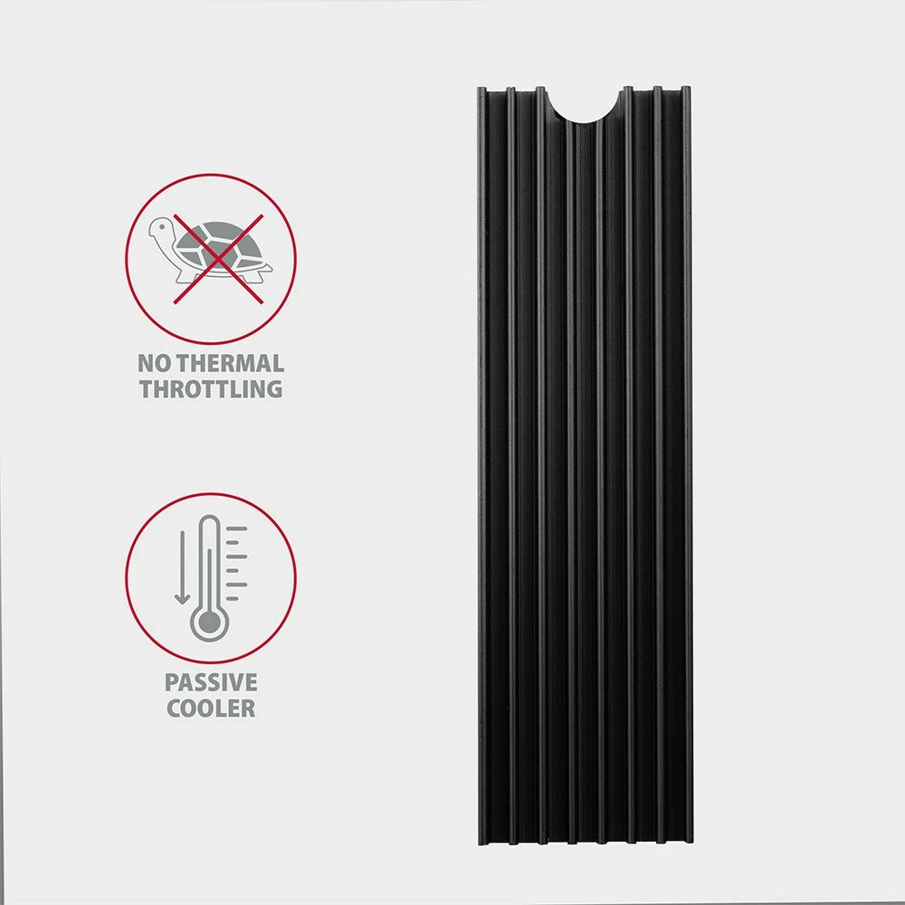 Pasivni radiator za SSD M.2, alumin, 22x80 mm, črn, AXAGON CLR-M2L6 Pasivni radiator za SSD M.2, alumin, 22x80 mm, črn, AXAGON CLR-M2L6