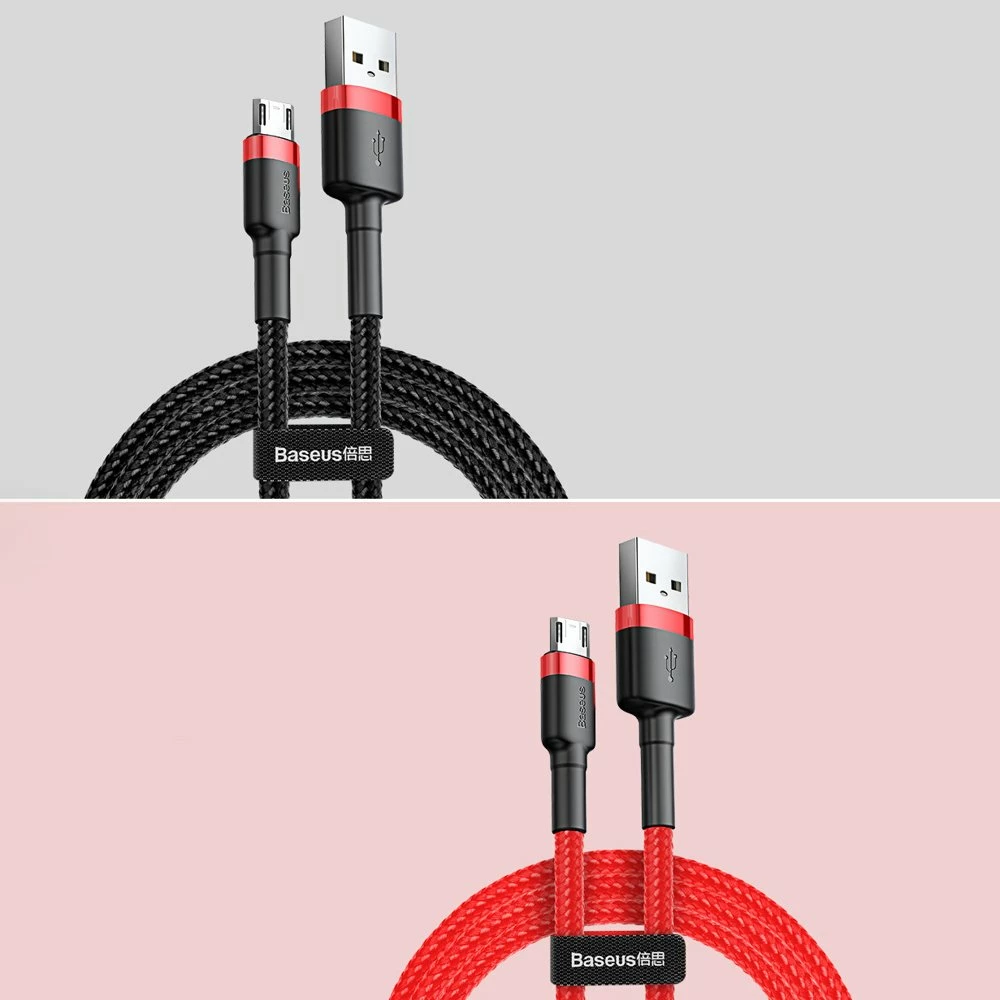 USB na micro USB kabel, Baseus Cafule CAMKLF-HG1, 3 m, sivo-črn