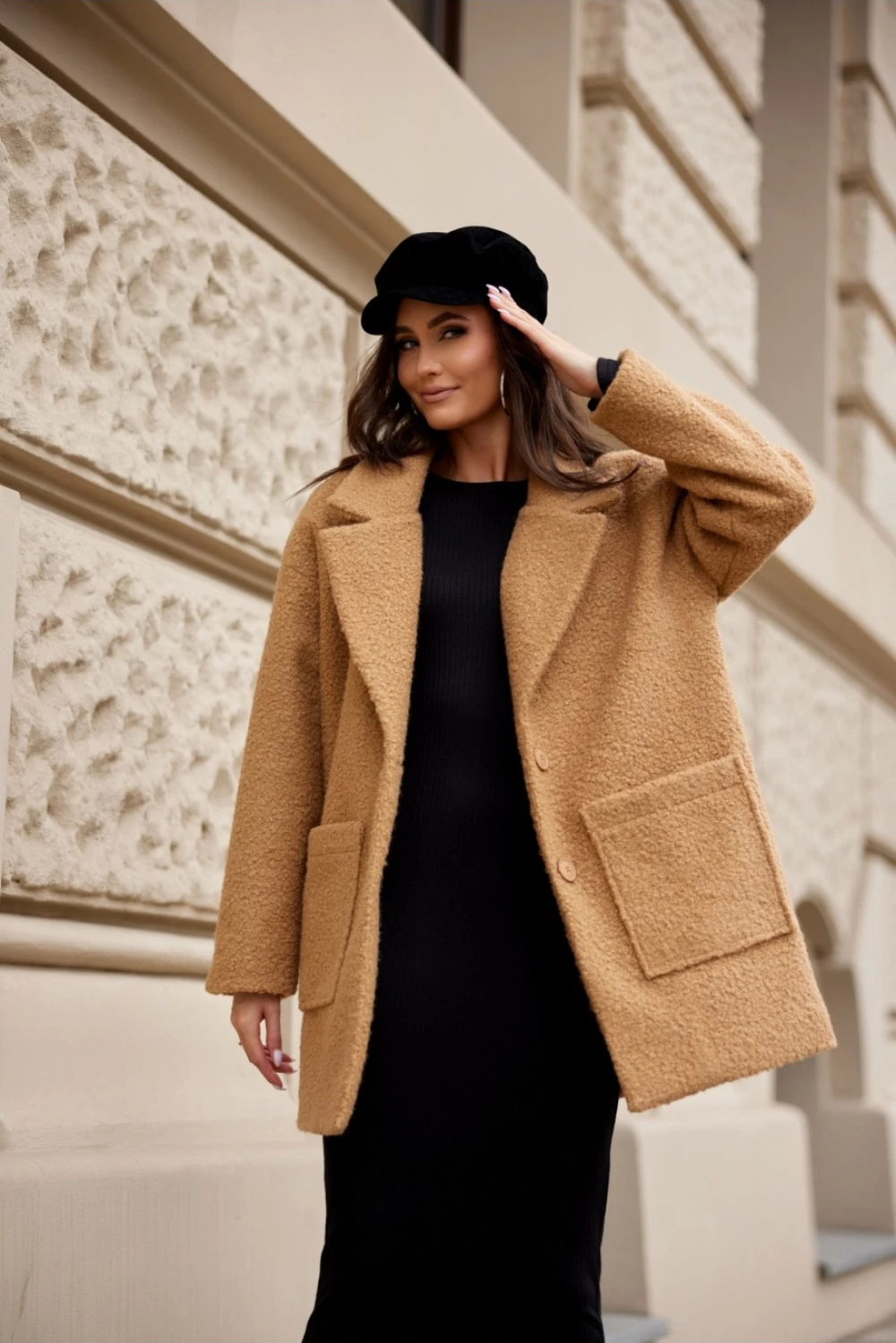 Dolga jakna, Roco Fashion 185283, rjava