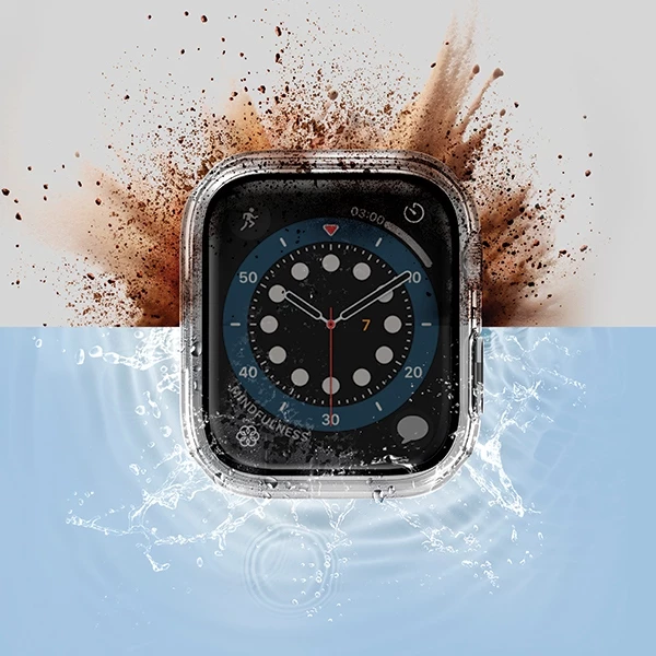 Ovitek UNIQ Nautic za Apple Watch Series 7/8/9, 41 mm, prozoren