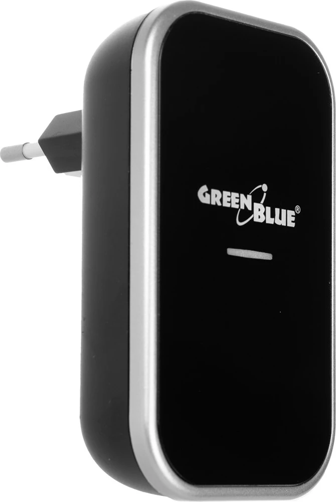Brezžični zvonec za vrata brez baterij, GreenBlue GB157 B, IP44, črn