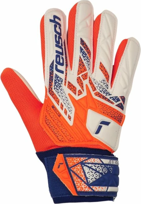 Otroške vratarske rokavice Reusch, bele-oranžne
