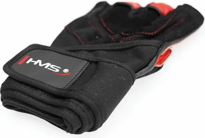 Dlančnike za trening, HMS RST01, črno-rdeče, XL