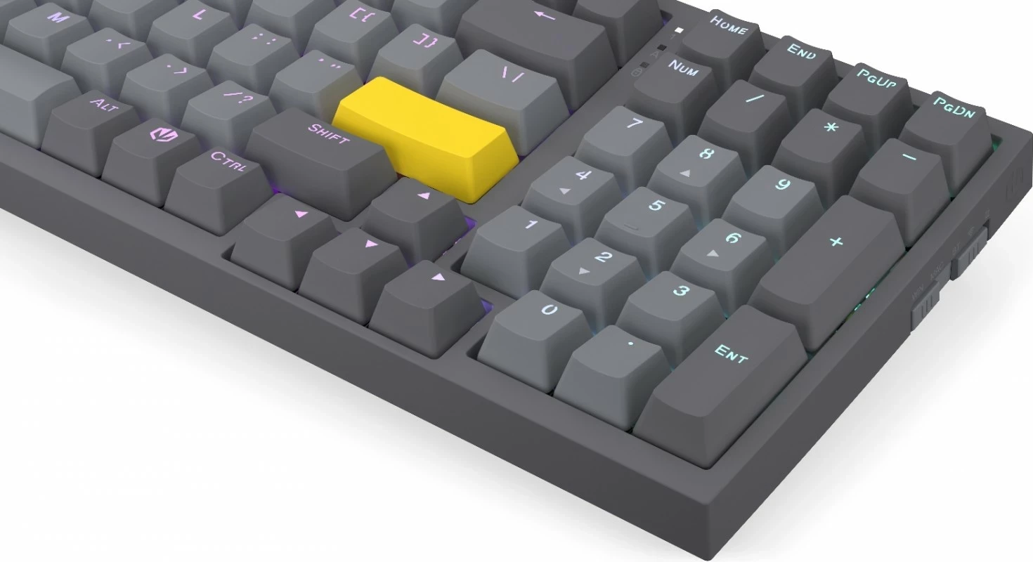 Mehanska tipkovnica Celeris 1800 Endorfy, RGB, brezžična, 96%, siva