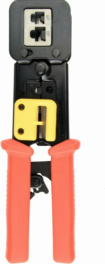 Klešče za krimpanje kablov, Gembird T-WC-05, za RJ45/RJ12/RJ11, z rezalnikom in odstranjevalcem izolacije, rdeče