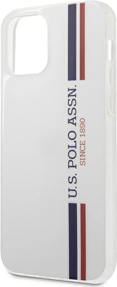Zaščitni ovitek Tricolor U.S. Polo Assn. USHCP12MPCUSSWH za iPhone 12/12 Pro 6.1", bel