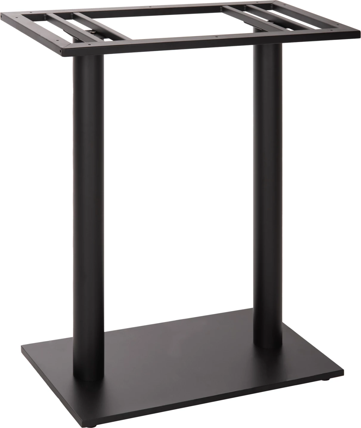 Osnova barske mize FH478.01 srednje višine mat črna kovina 2-stebri 40Χ80Χ90Hcm