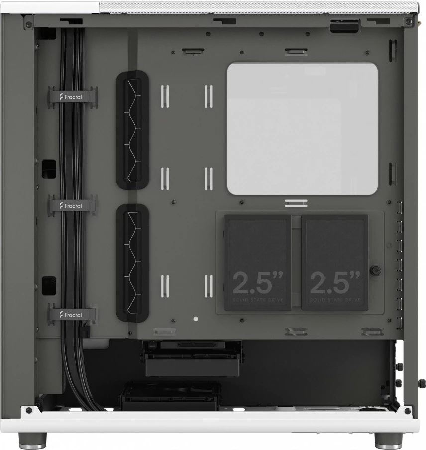 Računalniško ohišje Fractal Design North Chalk White TG Clear Tint, ATX, kaljeno steklo, belo