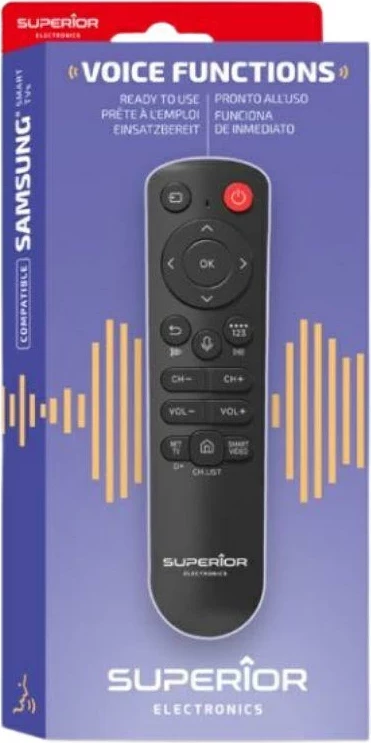 Univerzalni daljinski upravljalnik z glasovnimi funkcijami Superior Electronics SUPTBB002, Bluetooth, za Samsung, črn