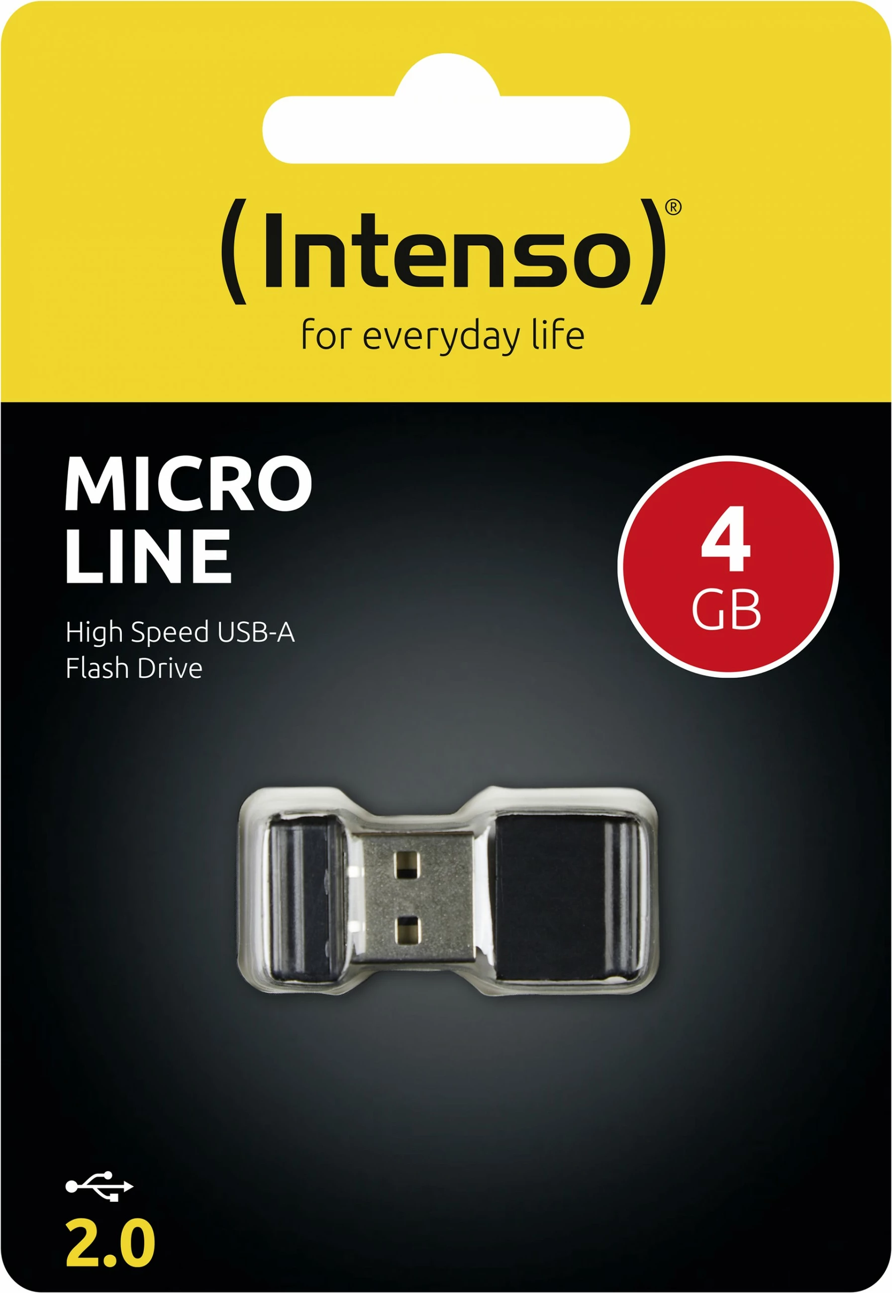 USB ključek Intenso Micro Line 4 GB, USB Type-A, 2.0, črn USB ključek Intenso Micro Line 4 GB, USB Type-A, 2.0, črn