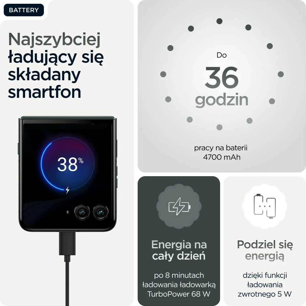 Zložljiv mobilni telefon razr 60 ultra Motorola, 6,96", 16 GB RAM, 512 GB, 5G, zelen