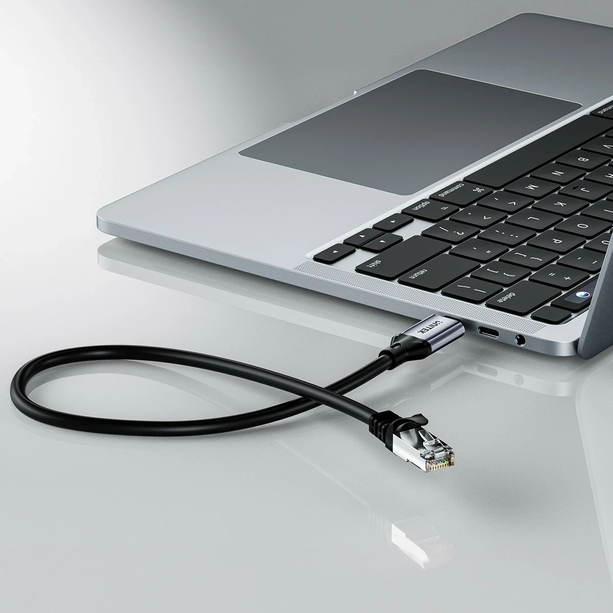 Ethernet kabel Unitek, RJ-45 LAN, patchcord cat.8, 2 m, črno-siv