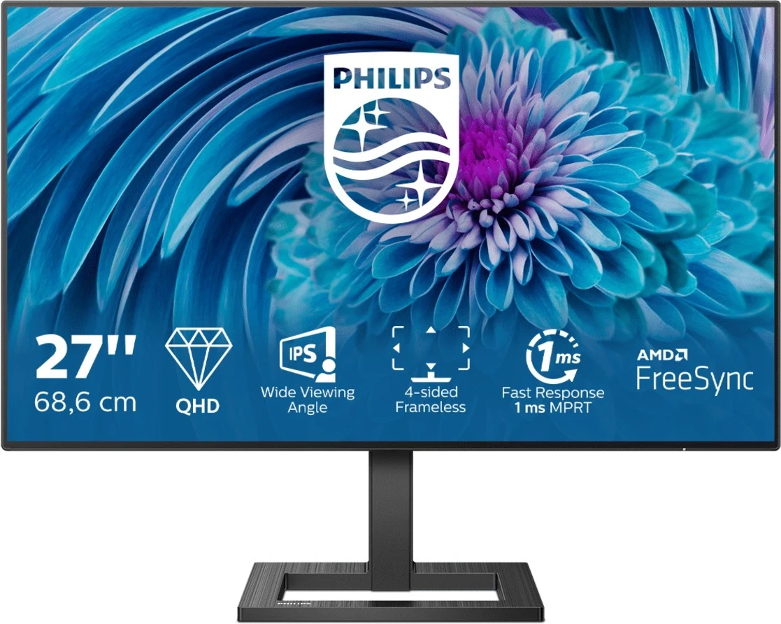 27" 4K Ultra HD monitor, črn - Philips E Line 275E2FAE/00